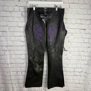 Milwaukee Leather Women's Chaps w/ Reflective Tribal Design ML1187 Size Small